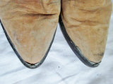 Mens ZODIAC Suede LEATHER Cowboy Slouch BOOT WESTERN BROWN 10