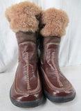 Womens WANTED OKEMO Sherpa Mukluk Vegan Lined Winter Boot BROWN 8