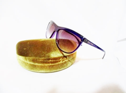 MIU MIU SUNGLASSES PURPLE SMU05L w GOLD HARD CASE