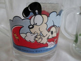 Set 1978 Vtg Garfield Odie McDonalds Glass Coffee Cup Mug Jim Davis COMIC