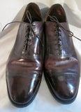 Mens ALLEN EDMONDS PARK AVENUE Leather OXFORD Cap Toe Shoes 14E BROWN Loafer USA