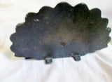 Vtg ANTIQUE 9" Metal Iron WALL SCONCE Cherub Baby Nouveau Deco Angel BLACK