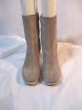 NEW NWT ACNE HYDRO-SUE Suede PLATFORM WEDGE Boot Bootie 37 STONE BEIGE
