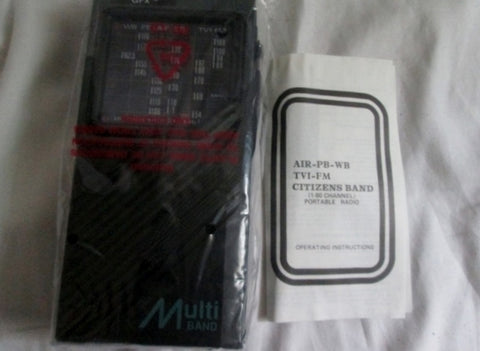 NEW Vintage Stock GFX MULTI-BAND 1-80 CHANNEL Citizens Band Portable Radio