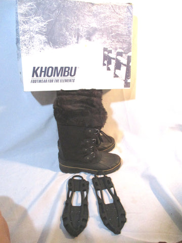 KHOMBU NORDIC BROWN Mulkuk Sherpa Boots Snow Rain 8 Shoes
