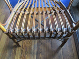 Antique Vintage Antique 30" WICKER CHAIR Woven Estate Armchair