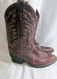 Old West Boys' Oiled Leather Western Cowboy Boot Pointed Toe 8152 BROWN Sz 2