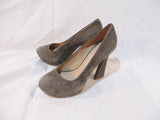 NEW CELINE PARIS ITALY CARVED Suede Pump Shoe 36 6 GRAY GREY NWT LEATHER Womens