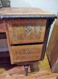 Vintage H & K ANTIQUES Antique DESK WOOD Brown Drawer