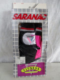 NEW Womens SARANAC Leather Workout Core Fitness Gloves L BLACK HOT PINK