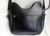 Vegan BULLDOG DOG PUP Hobo Shoulder Bag Crossbody Purse BLACK WHITE
