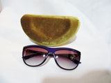 MIU MIU SUNGLASSES PURPLE SMU05L w GOLD HARD CASE