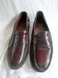 ALLEN EDMONDS WALDEN USA Leather Pinch Penny Loafers 10.5 BURGUNDY Shoes Mens