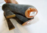 NEW CELINE PARIS ITALY CARVED Suede Pump Shoe 36 6 GRAY GREY NWT LEATHER Womens