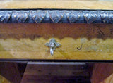 Vintage H & K ANTIQUES Antique DESK WOOD Brown Drawer