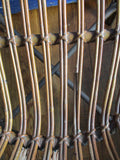 Antique Vintage Antique 30" WICKER CHAIR Woven Estate Armchair