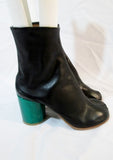 NEW MAISON MARTIN MARGIELA PARIS Split Toe Bootie Boot 36 6 BLACK Leather Womens
