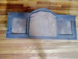 Vtg Handmade Carved Wood Primitive MIRROR Mantle Wall Hanging Rustic Medieval Tabletop