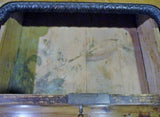 Vintage H & K ANTIQUES Antique DESK WOOD Brown Drawer