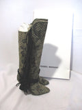 NEW NWT ISABEL MARANT PYTHON SAILOR KAKI Tall Knee High Boot 36 FRINGE Snake