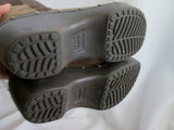 Womens Ladies CROCS COBBLER Tall BROWN PATCHWORK Suede Leather Boot 9 STUD