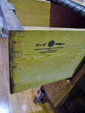 Vintage H & K ANTIQUES Antique DESK WOOD Brown Drawer