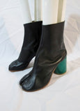 NEW MAISON MARTIN MARGIELA PARIS Split Toe Bootie Boot 36 6 BLACK Leather Womens