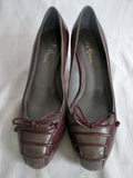 Womens COLE HAAN Leather Pump High Heel Shoe 7.5 BROWN Steampunk NIKE AIR