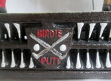 VINTAGE CAST IRON ANTIQUE BIRDIE PUTT GOLF MECHANICAL COIN BANK Man Cave