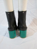 NEW MAISON MARTIN MARGIELA PARIS Split Toe Bootie Boot 36 6 BLACK Leather Womens