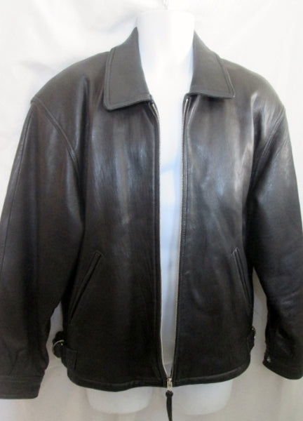 MENS COUTURE BY J. PARK Lambskin LEATHER Moto Riding bomber jacket