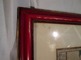 Vintage Antique GALLIA VETVS LATIN EUROPE Framed MAP Atlas Cartography 24X28"