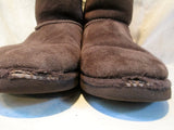 Kids Girls UGG AUSTRALIA 5251 CLASSIC SHORT Suede BOOTS Shoe CHOCOLATE 5 BROWN