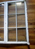 Vtg Pair 2 Primitive CAST IRON Metal FRENCH WINDOW Set Rustic Architectural Salvage