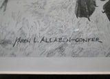 Vintage Hand SIGNED KAREN L. ALLABEN-CONFER PUFFIN BIRD Print Picture Wildlife ART