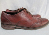 Mens COLE HAAN Lace Up Leather Dress Casual Wingtip OXFORD Shoes 11 BROWN