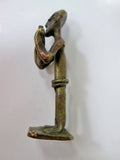 Vintage Bronze Brass Handmade African Figurine Statue MAN CHRISTMAS STAR 4 POINT