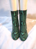 NEW DRIES VAN NOTEN GREEN PYTHON Ankle Bootie Boot 36 Snakeskin