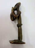Vintage Bronze Brass Handmade African Figurine Statue MAN CHRISTMAS STAR 4 POINT
