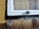 Vtg Pair 2 Primitive CAST IRON Metal FRENCH WINDOW Set Rustic Architectural Salvage