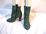 NEW DRIES VAN NOTEN GREEN PYTHON Ankle Bootie Boot 36 Snakeskin