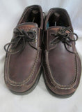 Womens SPERRY TOP-SIDER 2 eye Canoe Moc Leather Walking Shoes Boat Brown 11