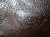 ROOTS CANADA Pebbled Leather "K" Shoulder Bag Purse Clutch BROWN Boho Indie Hippie