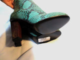 NEW DRIES VAN NOTEN GREEN PYTHON Ankle Bootie Boot 36 Snakeskin