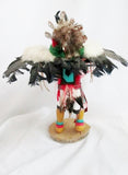 Handmade 14" KACHINA DOLL NATIVE AMERICAN Indian EAGLE DANCER Feather Shell
