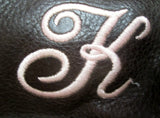 ROOTS CANADA Pebbled Leather "K" Shoulder Bag Purse Clutch BROWN Boho Indie Hippie