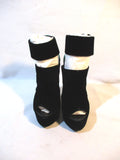 NEW PIERRE HARDY VELVET SUEDE KID Wedge Heel Bootie 37 BLACK GREEN