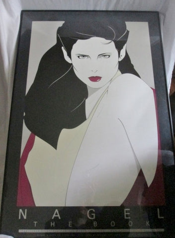 Vtg 1981 PATRICK NAGEL THE BOOK 36X25"Framed Print ART Woman Duran Duran