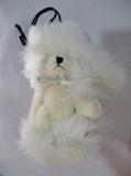 PRADA FUR HAIR FREEEZY BIANCO POODLE DOG KEYRING Keychain COA