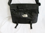 THE NORTH FACE Travel Book Bag Canvas Crossbody Messenger BLACK Man Purse Pockets